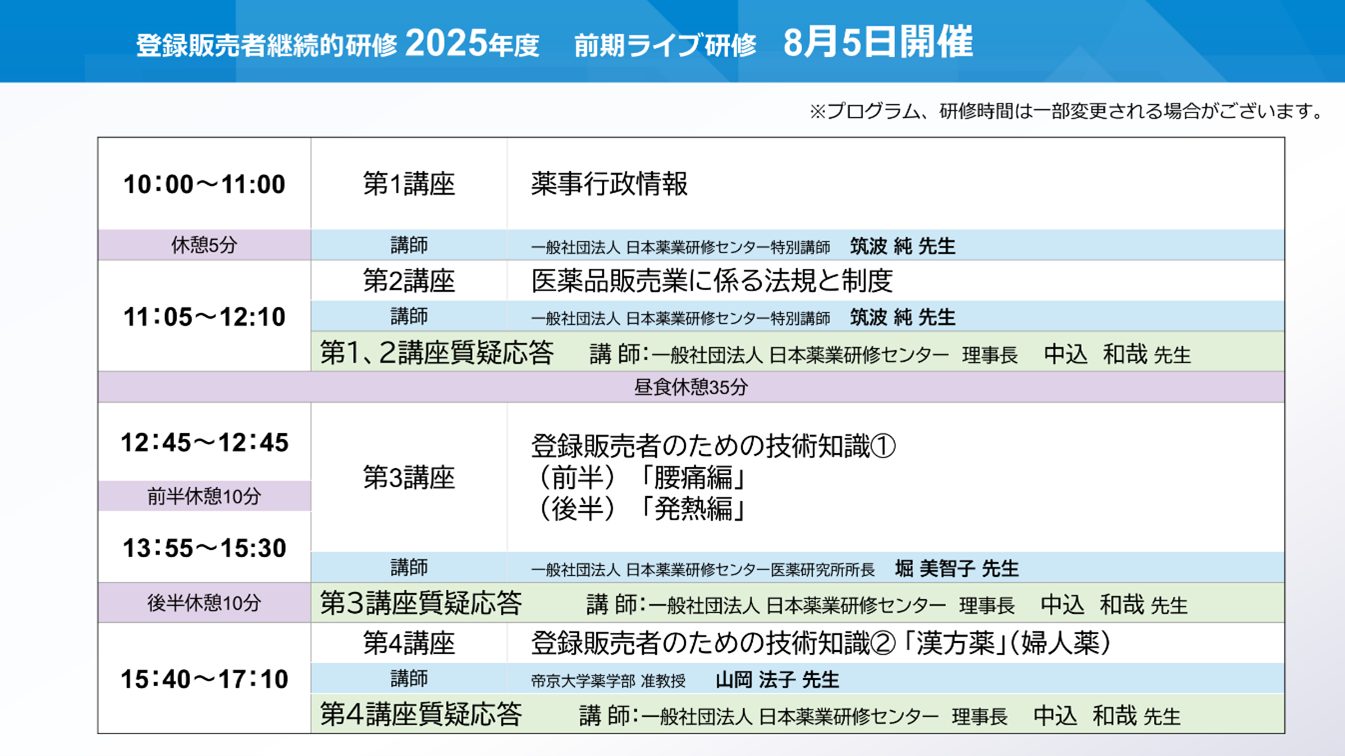 お知らせ】8月5日配信 2025年度継続的研修前期_ライブ研修の参加者
